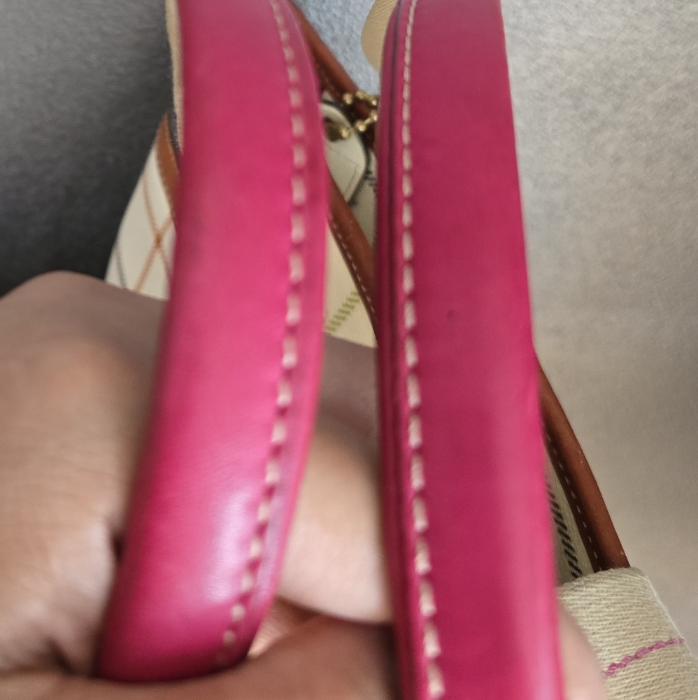 Coach Pink and Cream Plaid Tote - Picture 13 of 15